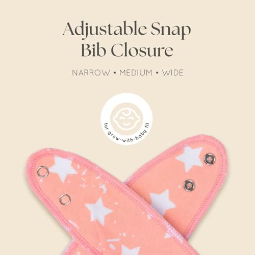 Image of Dodo Babies Baby Bandana Drool Bibs For Girls + 2 Pacifier Clips + Pacifier Case in a Gift Bag, Pack of 4 Premium Quality, Excellent Baby Shower /Registry Gift
