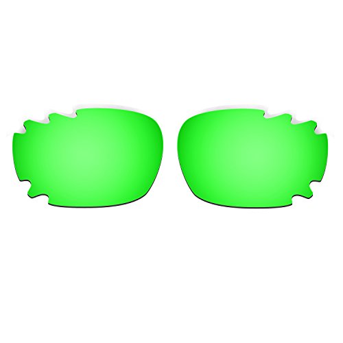 Verres polarisés de rechange vert noir avec caoutchoucs bleus anti-reflets pour Racing Jacket