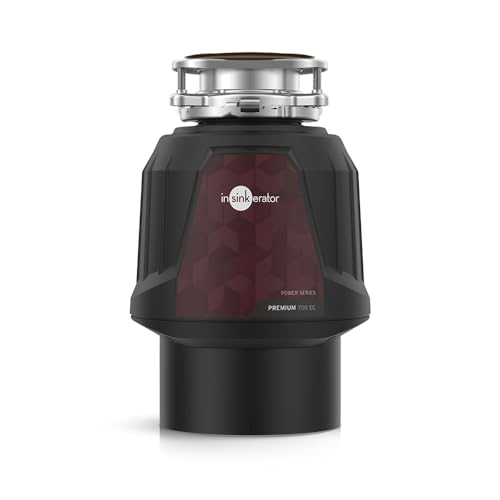 InSinkErator Premium 700 EC Food Waste Disposal Unit for Sink Use with Air Switch - Kitchen Sink Accessories Gadgets - 20.9 x 20.9 x 31.2 cm - Black