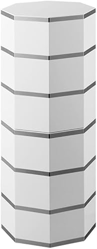 bjyx Zapatero giratorio de metal, zapatero redondo vertical, almacenamiento simple y moderno para la entrada (tamaño 50 x 13.8 pulgadas)