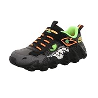 Skechers Kids Skech-O-Saurus Lights Sneaker, Black/Lime, 10.5 Little Kid