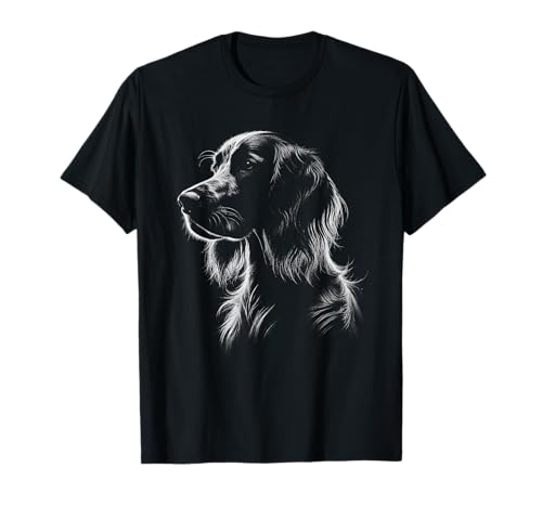 Diseño artístico de cara de perro Setter inglés Camiseta