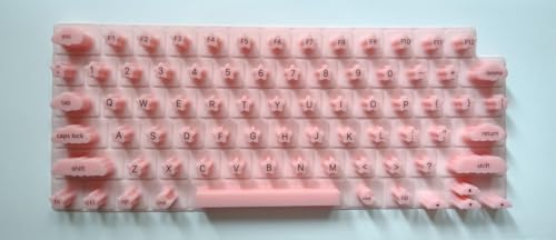 Image of RAYA Premium Keyboard Protector for 2021-2024 Release MacBook Air 13.6 inch [A3113 A2681 M2 /M3] & MacBook Air 15.3 inch [A3114 A2941 M2 /M3] Keyboard Skin Cover (Nail Art Pink)