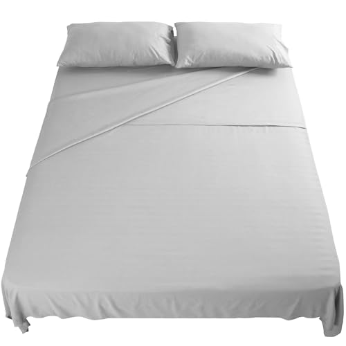 Flowen Juego de Sábanas 150x190cm 4 Piezas Juego Completo de Sábanas Encimeras, Funda Colchón y Funda de Almohada 50x80 en Suave Microfibra Cepillada, Antiácaros e Hipoalergénica Lavable a Máquina