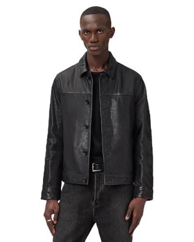 Blouson AllSaints Nates veste bomber cuir contre le froid