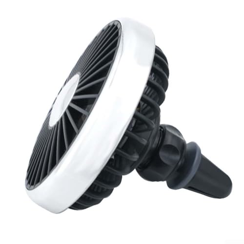 Ventilador de ventilación de coche alimentado por energía solar con velocidades ajustables para enfriar el flujo de aire y una experiencia de conducción cómoda (negro plateado)