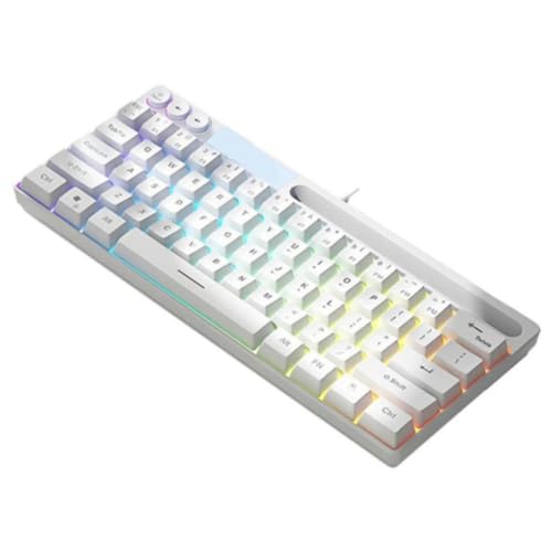 Clavier mécanique tactile 61 touches blanc pour optimiser votre espace de travail à la maison