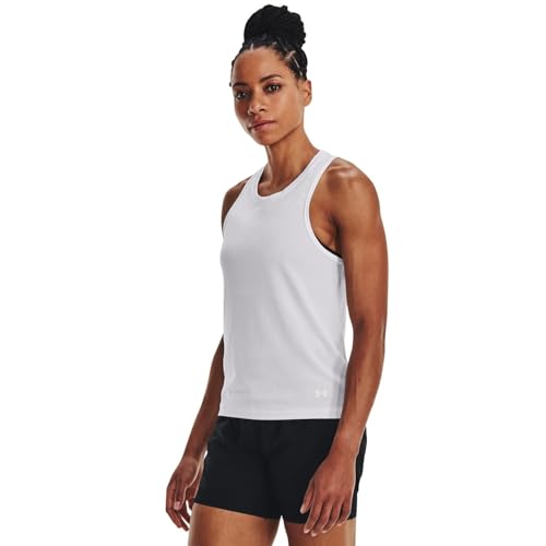 Seamless Stride Singlet Under Armour blanc le débardeur de course épuré - 2