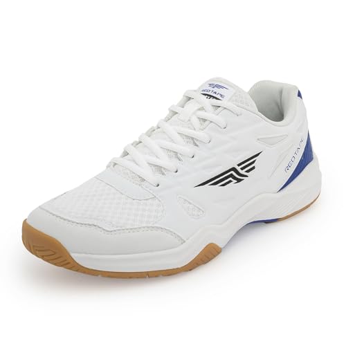 Red Tape Men's White Athletic Sneaker Lightweight Casual Shoes for Pickleball, Racquetball, Walking, Travel, Outdoor Adventure & Daily Sports Soft Insole, Non-Slip Rubber Sole, Breathable Mesh Comfort