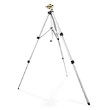 RESTMO 48” Large Full Metal Impact Sprinkler Head on Tripod Base, 360° Rotating & Height Adjustable Tripod, Heavy Duty Zinc Alloy Sprinkler for Large Yard and Lawn Irrigation