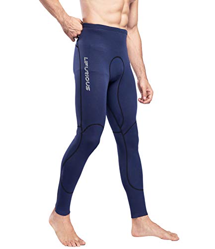 Lifurious Men's 2Mm Neoprene Tight Wetsuit Pants Swimming Leggings Diving Snorkeling Scuba Surfing Canoe Pants Navy Xxl #TOP4