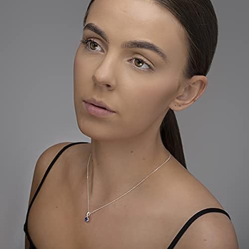 Aeon Birthstone Necklace - September Blue Sapphire - Image 5