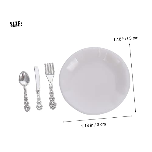 Toyvian 6 Conjuntos De Mini Talheres Móveis Em Miniatura Miniatura Casa De Bonecas Playset Acessório