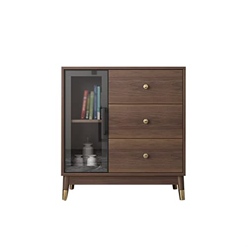 Moderna mesa auxiliar con cajones de tres capas, elegante mesa auxiliar para dormitorio y sala de estar, mesa auxiliar pequeña y armario de almacenamiento de oficina, mesa de sofá versátil