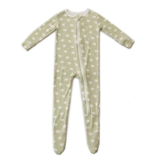 Image of Bamboo Little Soft Baby Footie Pajamas, Baby Clothes, Newborn Sleepers, 95% Viscose and 5% Spandex, 0-24 Months