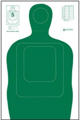 US Dept of Energy TQ-15 Qualification Target with 4 1/2" Circle Added in The Head & Dashed Neck line Green Size: 23" x 35"