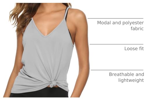 Image of LEXISLOVE Womens Workout Shirts Sexy Open Back Activewear Workout Clothes Sports Yoga Tank Tops
