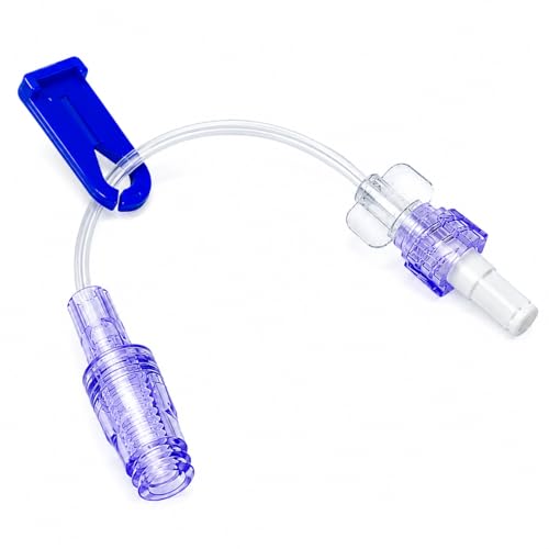 20-Pack IV Extension Tubing with Dual Luer Connectors and Slide Clamp