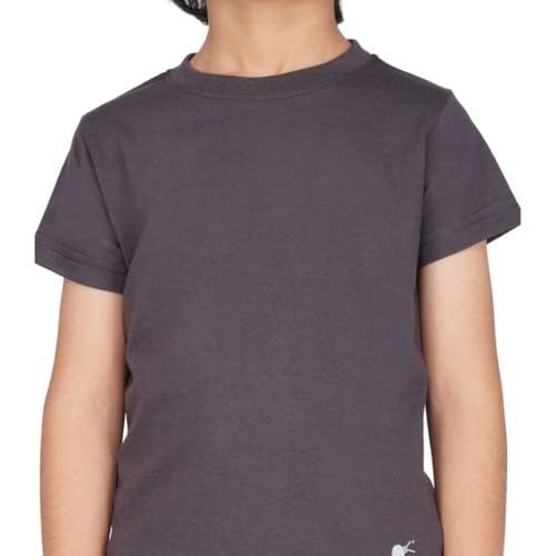 Image of Kids Round Neck Boys Tshirt | Short Sleeves | Natural Organic 100% Cotton Soft Comfortable Fabric | School Plain Color Original Branded Half Sleeve | T-Shirt for Boy Kid | Sleepwear Everyday Casual