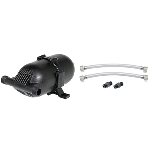 Image of SHURflo 182-200 Pre-Pressurized Accumulator Tank,Black, 9.1 inch x 4.8 inch x 3.8 inch & 94-591-01 Pump Silencing Kit - 36 inch