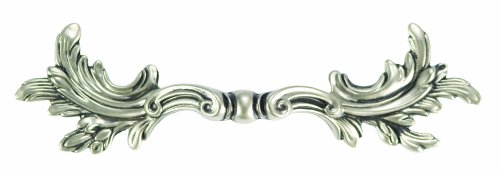 Hickory Hardware 1 Pack Solid Core Kitchen Cabinet Pulls, Luxury Cabinet Handles, Hardware for Doors & Dresser Drawers, 3 Inch Hole Center, Silver Stone, Manor House Collection