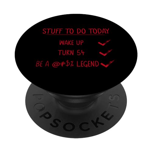 Divertidas citas de cumpleaños y bromas 54 cumpleaños PopSockets PopGrip Intercambiable