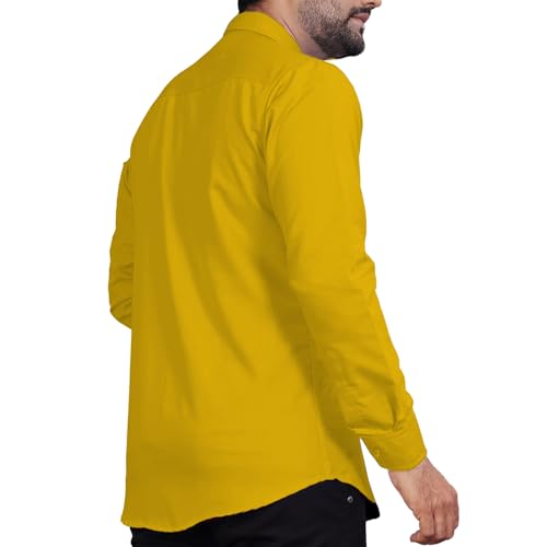 Image of Univibe Men's Slim Fit Full Sleeve Spread Collar Cotton Blend Shirt for Men and Boys