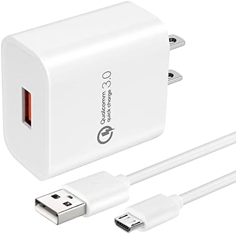 Quick 3.0 Charger AC Adapter Compatible Samsung Galaxy S6 S7/Edge,J7 J3/ J6 J6+,J5 J4 J4+J2 J1/Prime/Pro/J7 Sky Pro,J7V,2018 2017 2016,LG Q6/K7,Nexus 6/5,Motorola Moto G5/G4,5 FT Cord