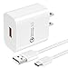 Quick 3.0 Charger AC Adapter Compatible Samsung Galaxy J8 J7 J6 J6+,J5 J4 J4+ J3/J2 J1/Prime/Pro,J7 Sky Pro,J7V,2018 2017 2016, S6 S7/Edge,LG Q6/K7,Nexus 6/5, Motorola Moto G5S Plus/G5/G4/E4,5 FT Cord