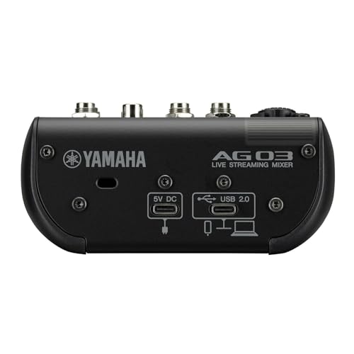 Image of Yamaha AG03MK2 Black 6-Channel Live Streaming Loopback Mixer /USB Interface with Steinberg Software Suite