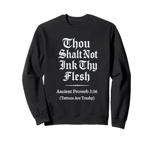 Tatuaje Basura Religiosa Tinta Broma Proverbio Gótico Sarcasmo Sudadera