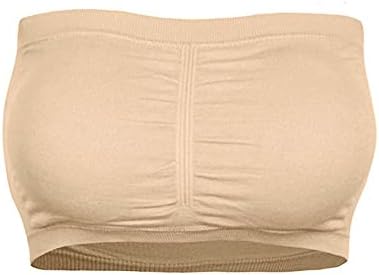 Jiuday Trägerloser BH Push Up - Bandeau BH Ohne Bügel Mit Rutschfester Silikonleiste