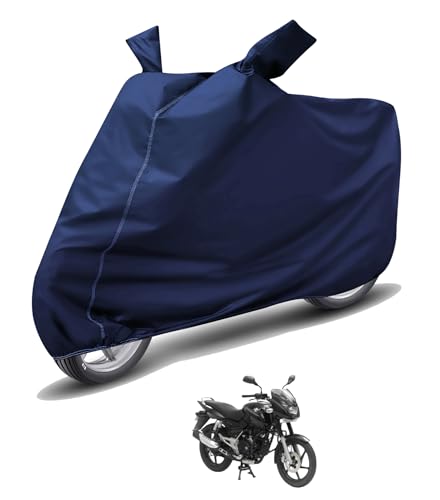 Image of Auto Hub Waterproof Bike Cover Compatible with Bajaj Pulsar 180 Dustproof, UV Protection Two Wheeler Bike Pulsar 180 Cover - Blue