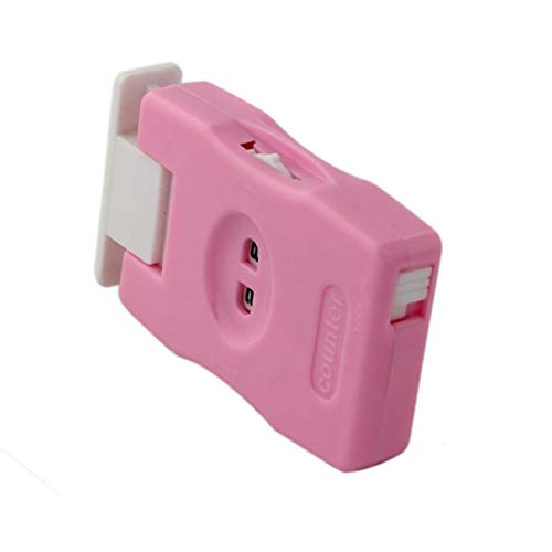 Healifty Knitting Counter Stitch Counter Row Counter Manual Knitting Tool for Home Travel Pink - Image 3