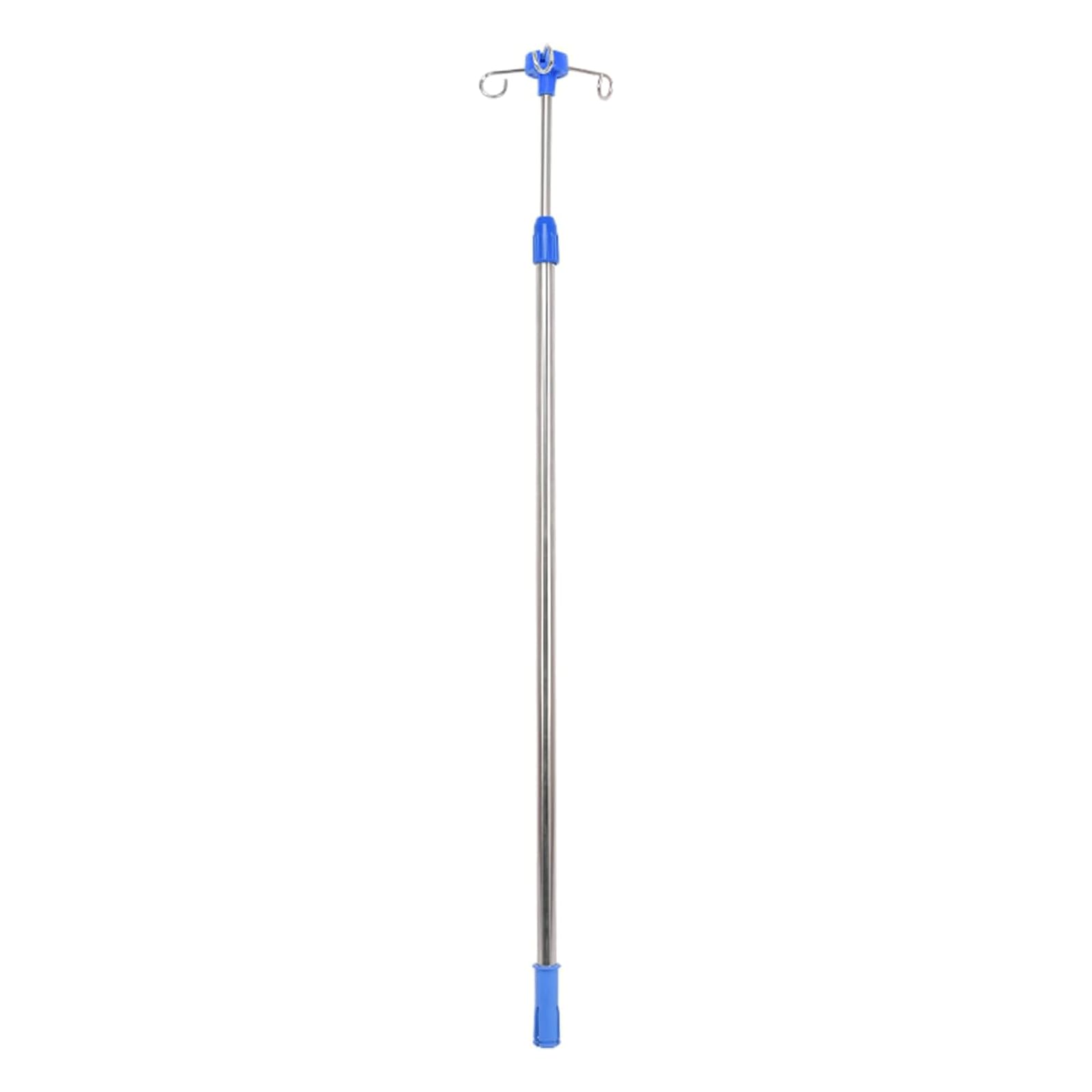 Asta portaflebo Leggera Portaflebo in Acciaio Inox Portaflebo Regolabile in Altezza 3 Ganci Presa per Letto Asta portaflebo telescopica