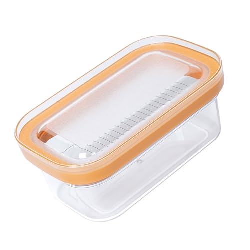 Contenedor de almacenamiento de queso de acero inoxidable de grado alimenticio con tapa, caja cortadora de mantequilla, plato acrílico de policarbonato