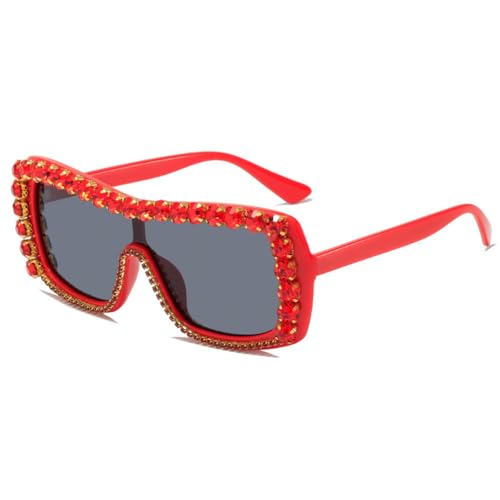 Lunettes de soleil strass anti éblouissement monture carrée