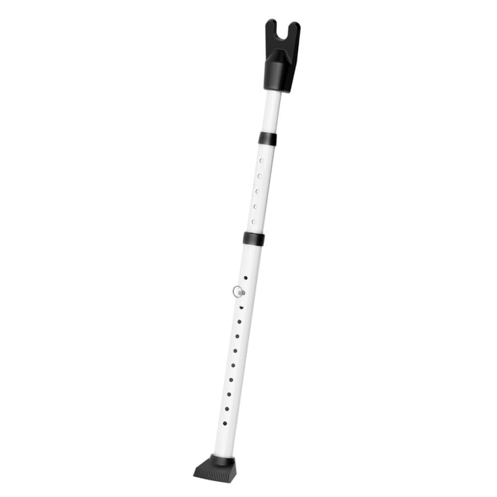 WINSOON Barra de seguridad para puerta corrediza, barra de seguridad ajustable resistente para puerta corrediza de vidrio, puerta de patio, hogar, apartamento, viaje, hotel, (1 paquete, blanco)