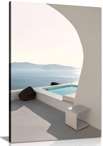 Impression sur toile Villa vue sur mer pour mur de maison de chambre et salon