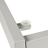 Vanage Aluminium Gartentisch in Grau mit Strukturierter Glasplatte in Schwarz – Gartenmöbel – Aluminiumtisch für Garten, Terrasse und Balkon Geeignet – 90 x 90 cm - 3