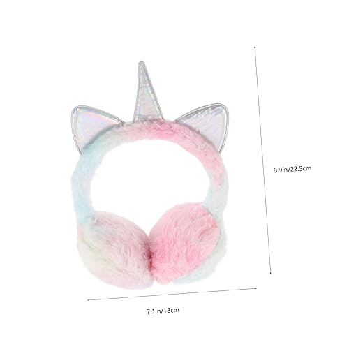 Beaupretty Lovely Unicorn Ear Muff for Boys and Girls Glitter Plush Ear Protection Cover Warm Winter Warmer Comfortable Cover for Outdoor Activities2