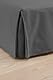Jotex Colour Betthusse - 100% hochwertige Bio-Baumwolle Bettrock, Höhe 45 cm - Dunkelgrau, 180 x 200 cm, 1er pack