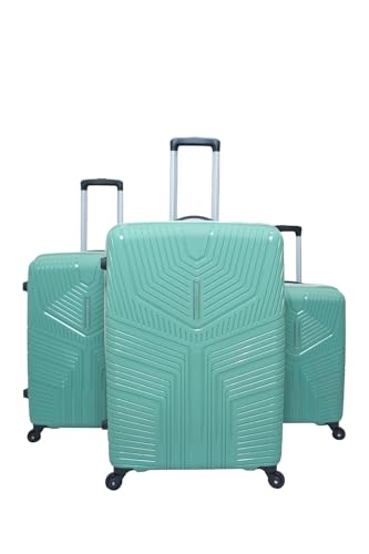 Image of VIP Aristocrat 3 Pc Set Cabin 55 Cm (Small),66 Cm (Medium),76 Cm (Large) 4 Spinner Wheel Trolley,Hard Case Lightweight Bag & Combination Lock Suitcase With 5 Years International Warranty (Slate Green)