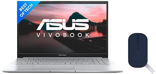 ASUS Vivobook Pro 15, AMD Ryzen 7 6800H, 15.6" (39.62 cm) FHD, Creator Laptop (16 GB RAM/512GB SSD/4GB RTX 3050) M6500RC-HN742WS Marshmallow MD100 Mouse (Blue)