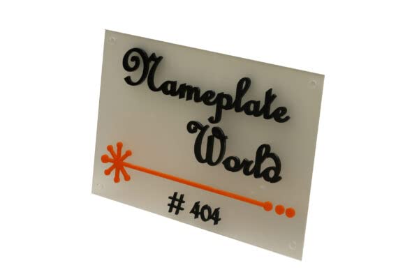 NameplateWorld Semi Transparent Acrylic Multi Color Nameplate