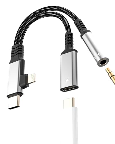 USB C - 3.5mm I[fBIA_v^[ wbhz CgjOWbN Aux iPhone 17 16 15 14 13 Pro Maxp (5.1C`2) Samsung [dR[h Apple Android RpNgXvb^[ i