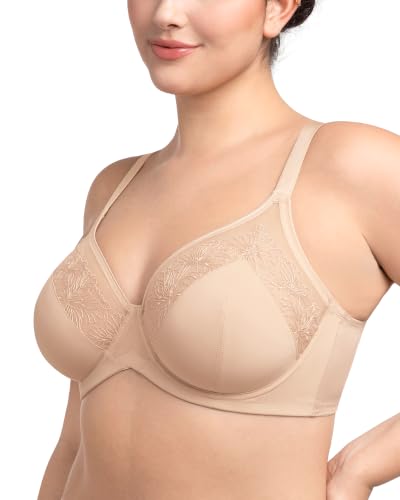 Image of HSIA Minimizer Bras for Women Enchante Lace Underwire Bra for Heavy Breast