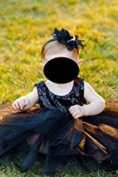 Miniatura 4 de 2 diademas negras para bebé niña con perlas y flores de perlas, accesorios de banda para el pelo para niños pequeños (FD48-negro)