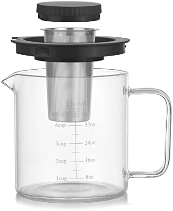 NonMiFyR Coffee Maker Press Pot High Borosilicate Glass Tea Maker 1.2L - 2