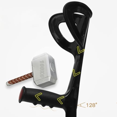 Muletas de viaje plegables, muletas ligeras y ajustables para antebrazo para adultos y ancianos, bastones de aluminio, paquete de 2